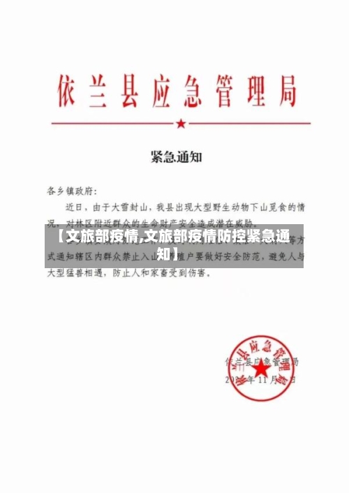 【文旅部疫情,文旅部疫情防控紧急通知】-第1张图片