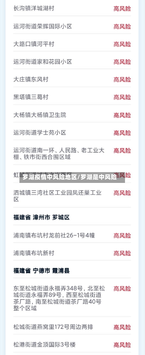 罗湖疫情中风险地区/罗湖是中风险-第1张图片