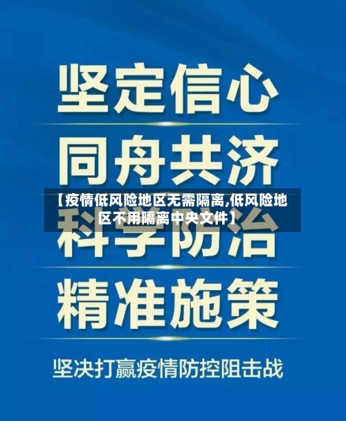 【疫情低风险地区无需隔离,低风险地区不用隔离中央文件】-第1张图片