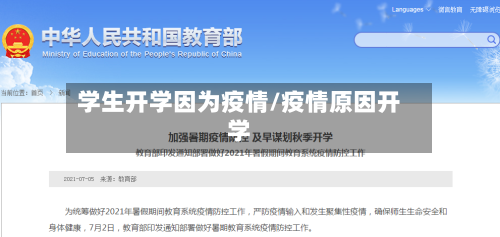 学生开学因为疫情/疫情原因开学-第2张图片