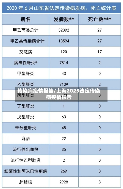 传染病疫情报告/上海2025法定传染病疫情报告-第1张图片