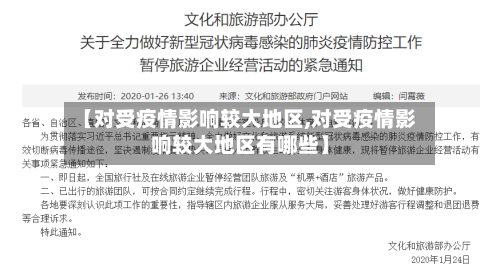 【对受疫情影响较大地区,对受疫情影响较大地区有哪些】-第2张图片