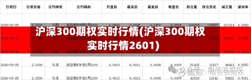沪深300期权实时行情(沪深300期权实时行情2601)-第2张图片