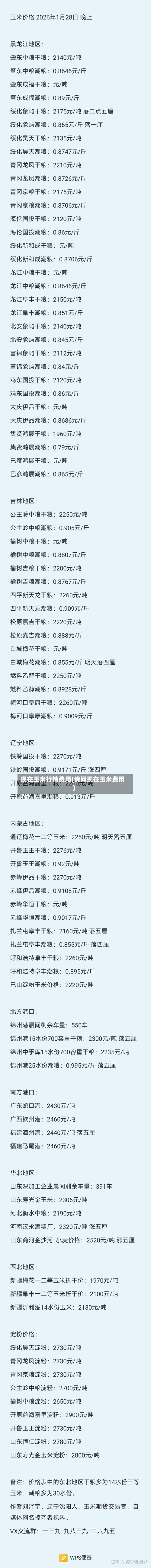 现在玉米行情费用(请问现在玉米费用)-第2张图片