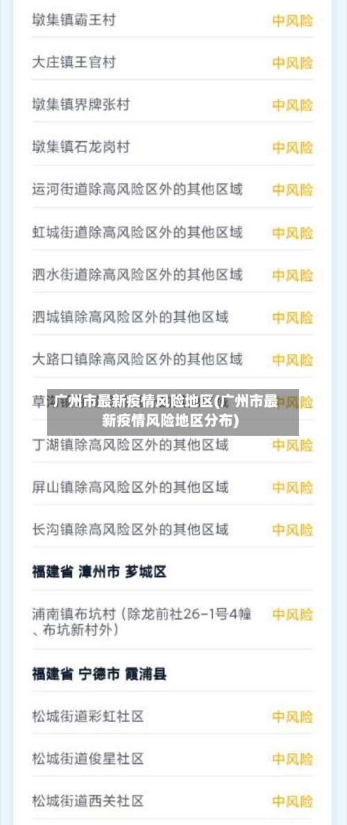 广州市最新疫情风险地区(广州市最新疫情风险地区分布)-第1张图片