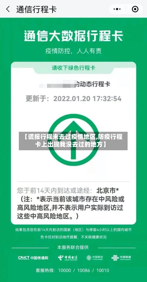 【谎报行程未去过疫情地区,防疫行程卡上出现我没去过的地方】-第2张图片