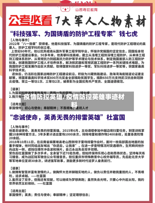 疫情防控英雄/疫情防控英雄事迹材料-第1张图片