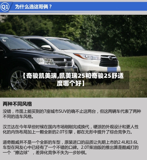 【奇骏凯美瑞,凯美瑞25和奇骏25舒适度哪个好】-第1张图片