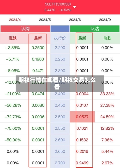 期权行情在哪看/期权交易怎么看-第3张图片