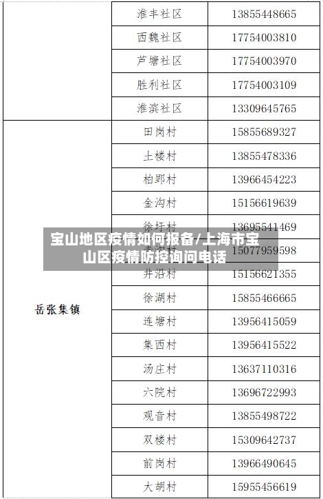 宝山地区疫情如何报备/上海市宝山区疫情防控询问电话-第1张图片