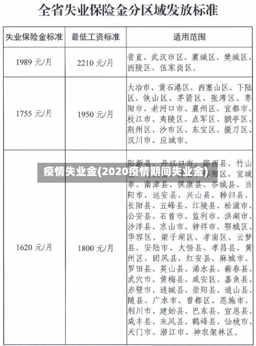 疫情失业金(2020疫情期间失业金)-第1张图片