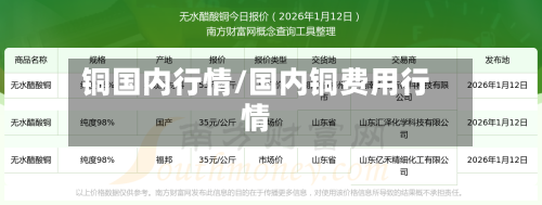 铜国内行情/国内铜费用行情